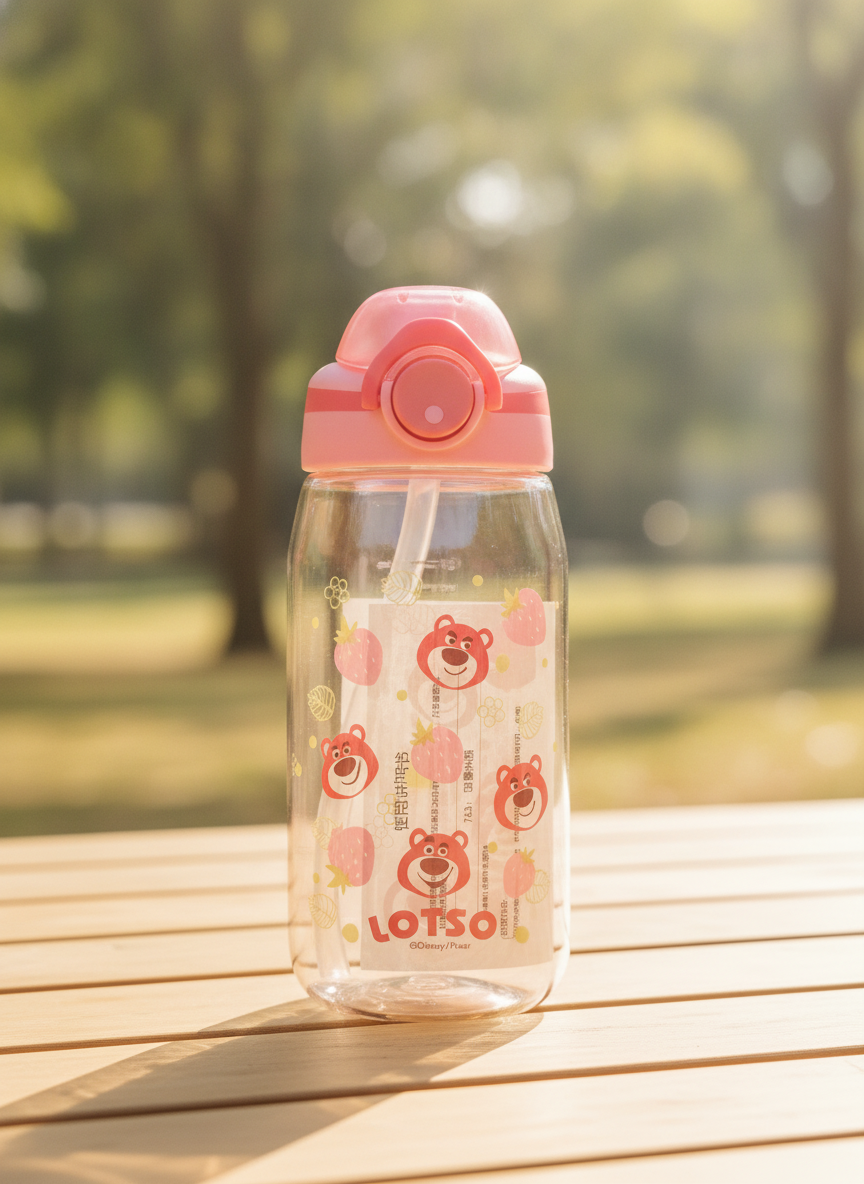 Disney/Pixar Lotso Strawberry Straw Water Bottle (500 ML)