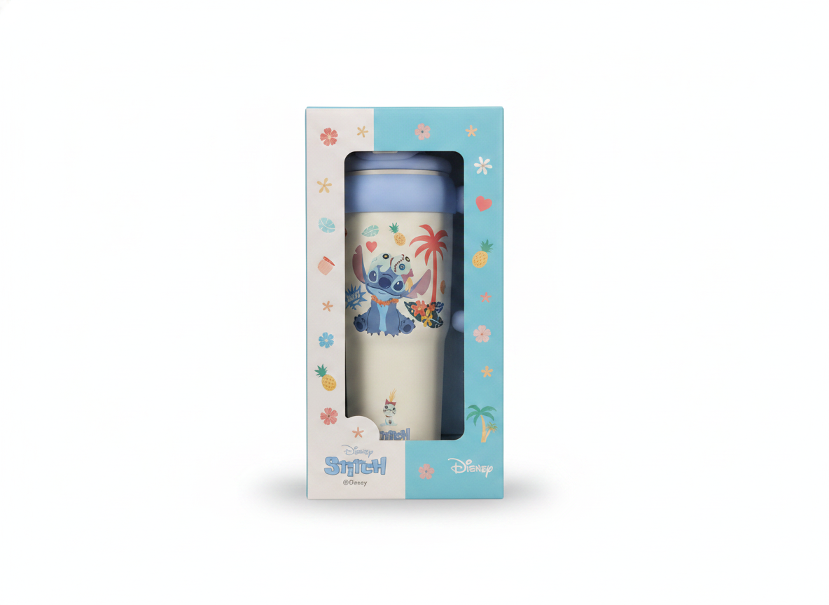 Disney Stitch Insulated Straw Bottle