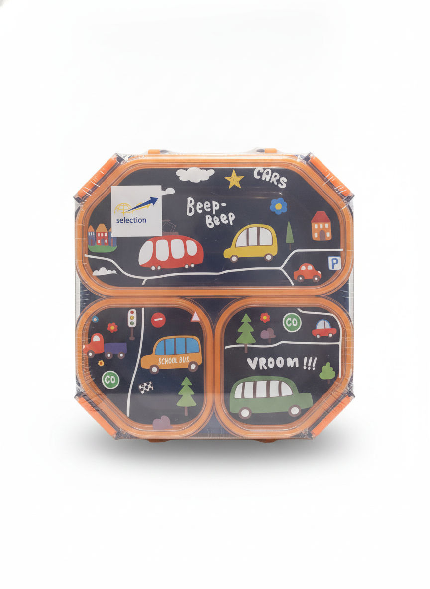 Selection Kids' Beep-Beep Vroom!!! Cars Divided Container