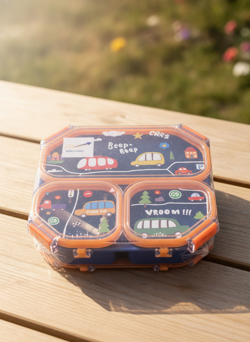 Selection Kids' Beep-Beep Vroom!!! Cars Divided Container
