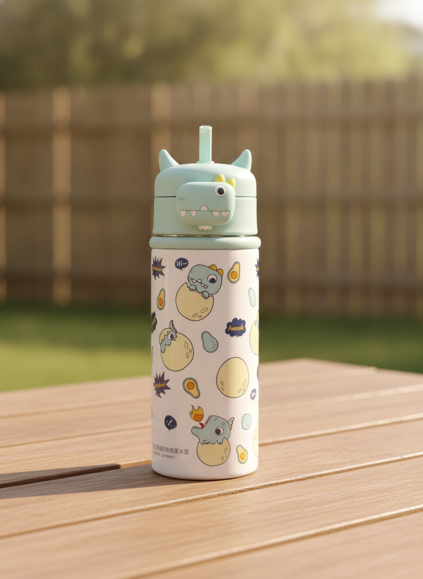 Dinosaur Vacuum Insulated Student Canteen (380 ML)
