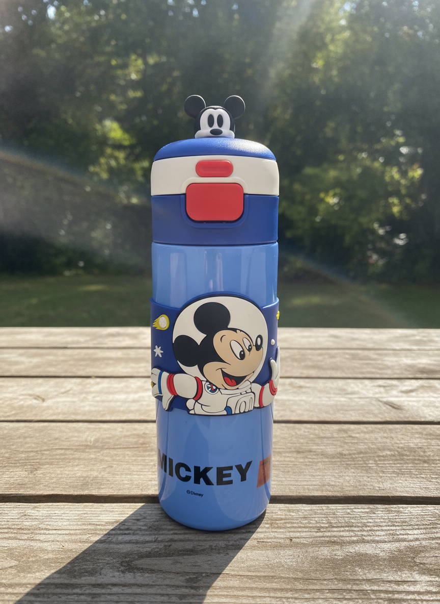 Mickey Mouse Astronaut Pop-Up Water Bottle