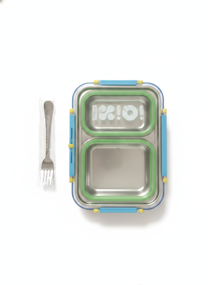 AKISON Stainless Steel Bento Lunch Box with Fork
