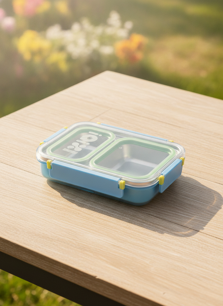 AKISON Stainless Steel Bento Lunch Box with Fork