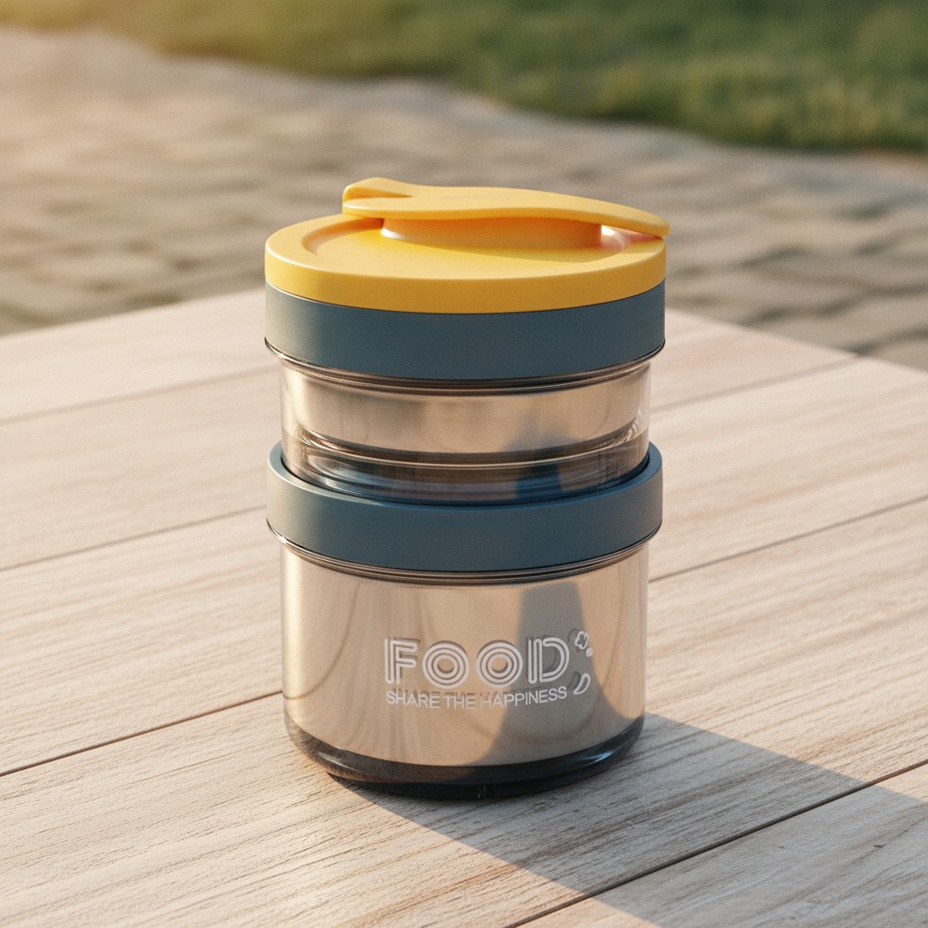 FOOD SHARE THE HAPPINESS Multi-Tier Container