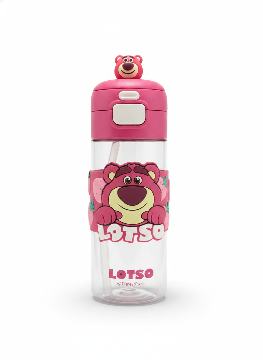 Disney/Pixar Lotso Character Straw Water Bottle (550 ML)