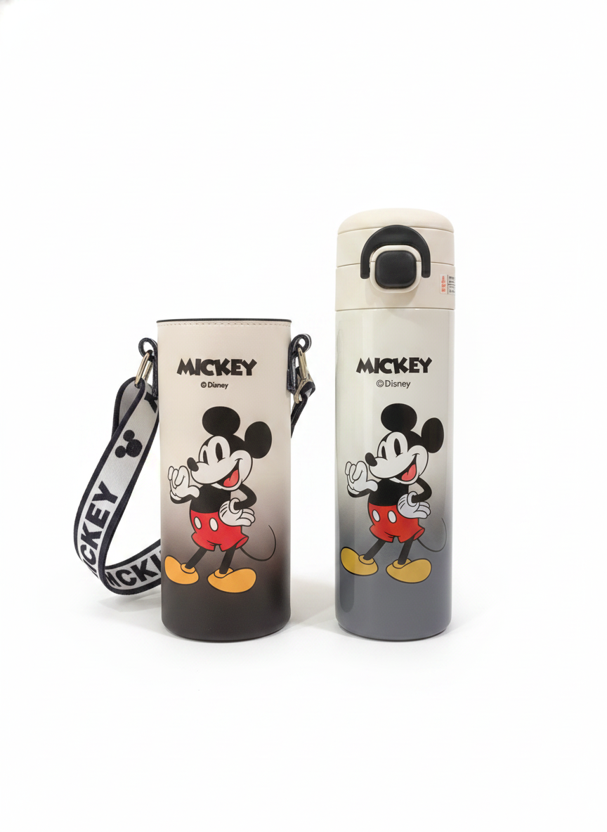 Disney Mickey Mouse Insulated Bottle & Carrier Set (520 ML)