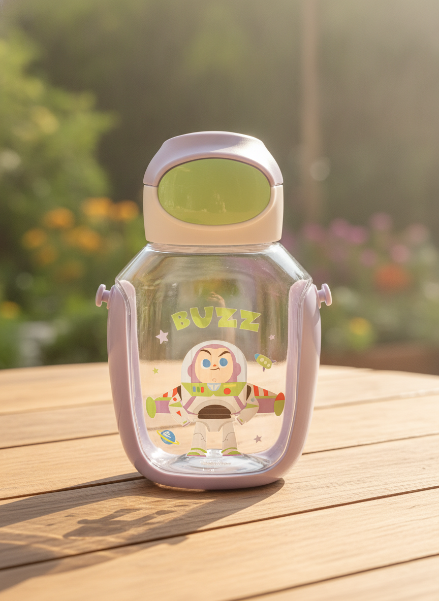 Disney Pixar Buzz Lightyear Character Water Bottle