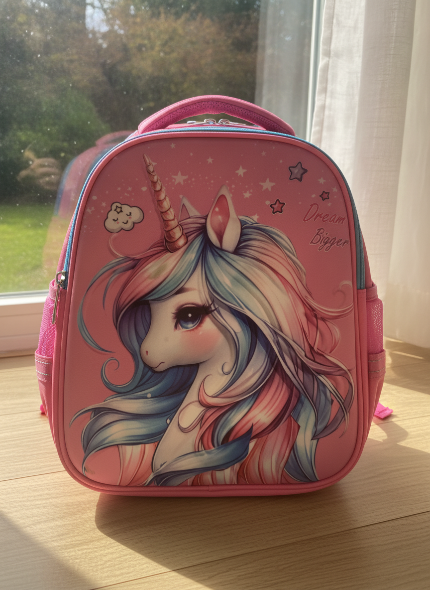 BBZ Pink Unicorn 'Dream Bigger' Backpack (Size 16)