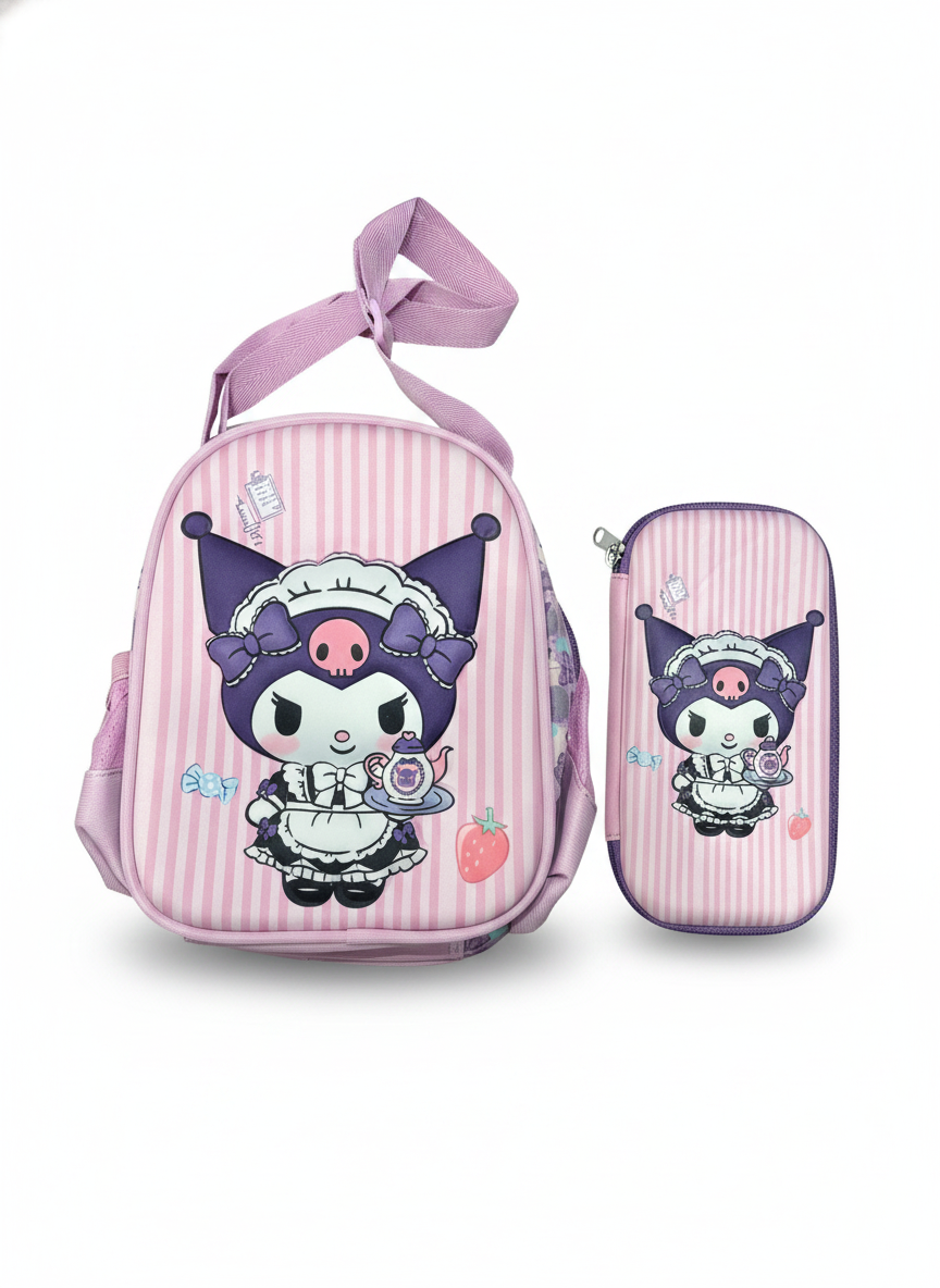 Kuromi Maid Theme Mini pencil case & launch bag