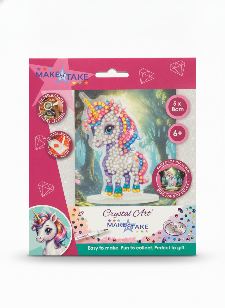 MAKE'N'TAKE Crystal Art Unicorn Kit