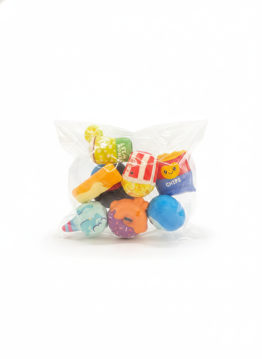 Assorted Mini Squishy Food & Character Toys Pack