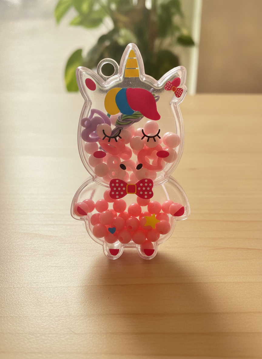Unicorn Shaker Keychain Charm