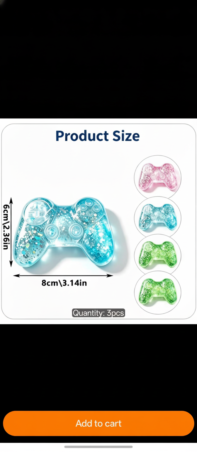 Liquid Glitter Game Controller Sensory Fidget Toy