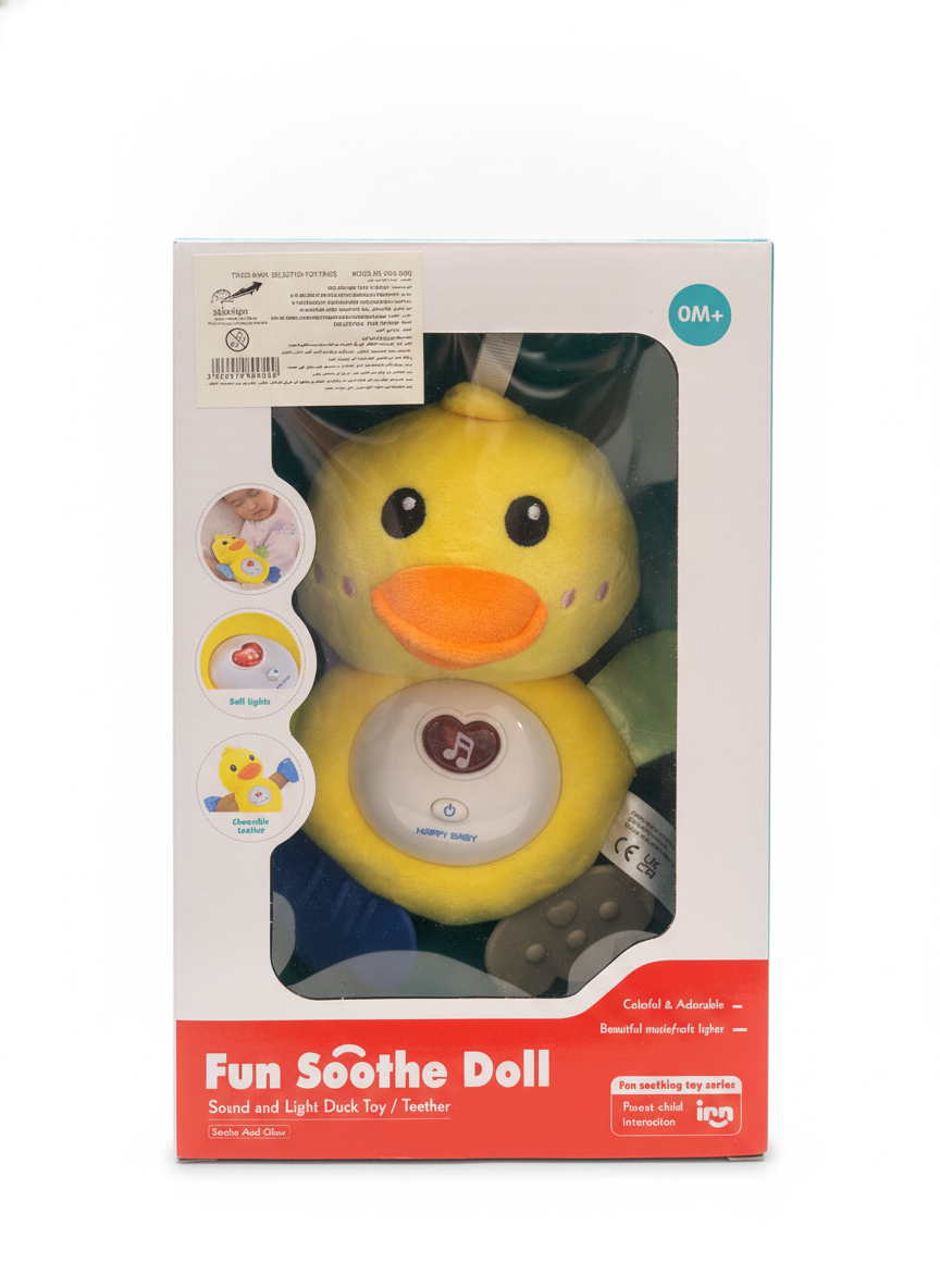 Fun Soothe Doll - Sound and Light Duck Toy / Teether (Soothe And Glow)