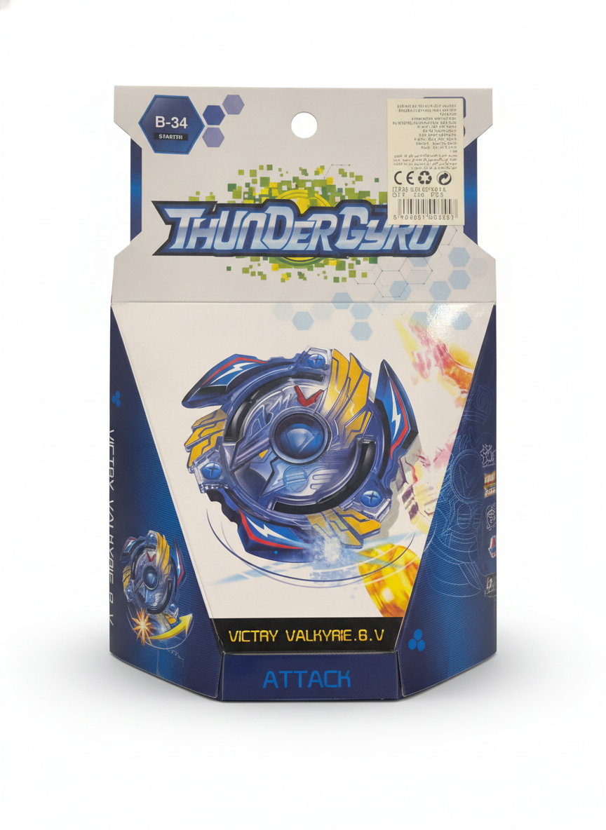 THUNDERDYRO B-34 STARTER VICTRY VALKYRIE.6.V Attack Type Spinning Top