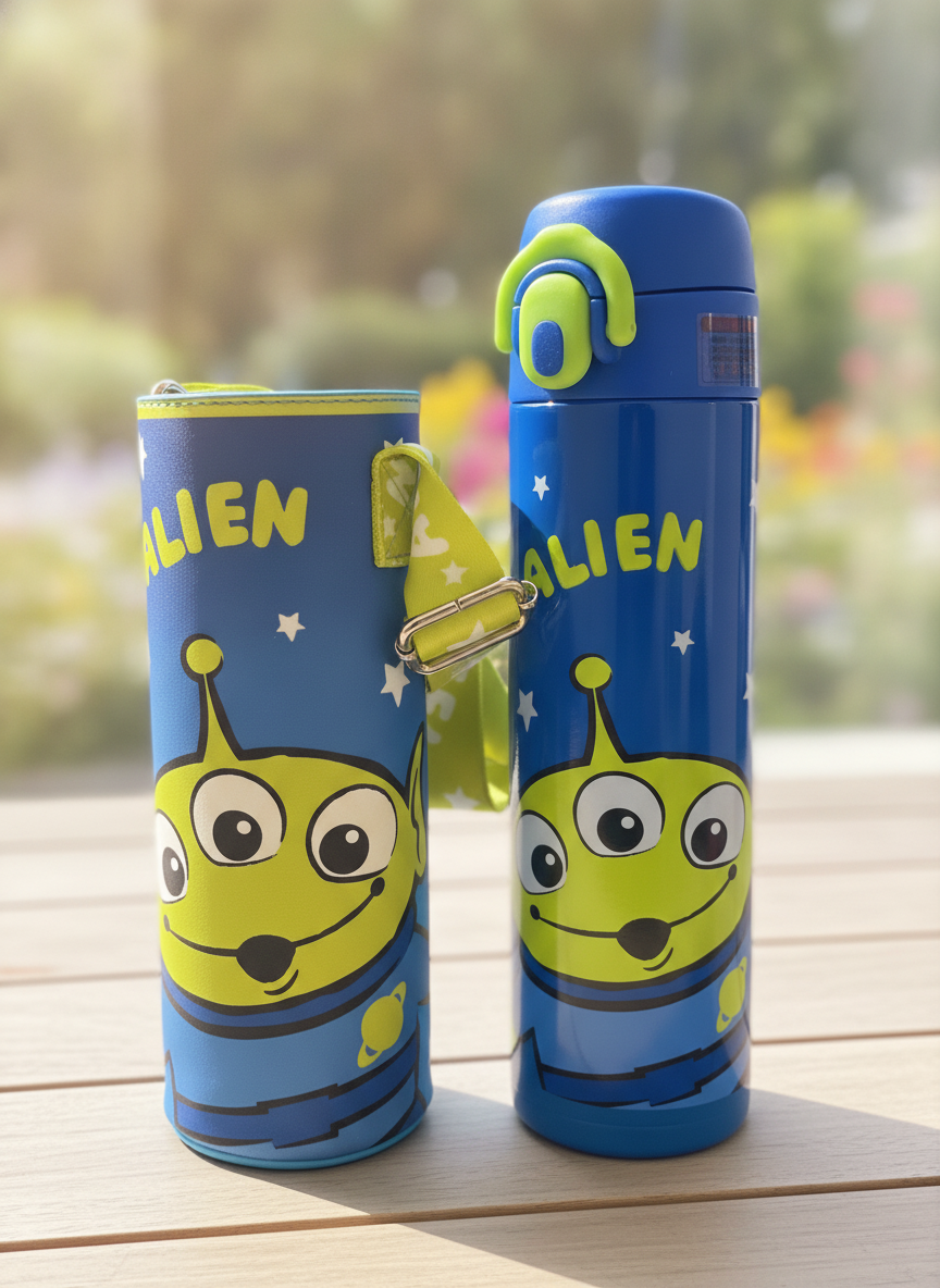 Toy Story Alien Insulated Water Bottle & Carrier Set (510 ML)