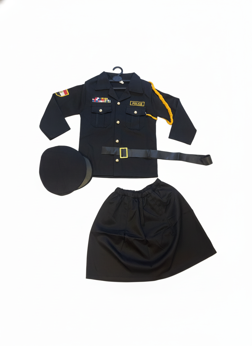 Children's Police girl Officer Dress-Up Costume Set