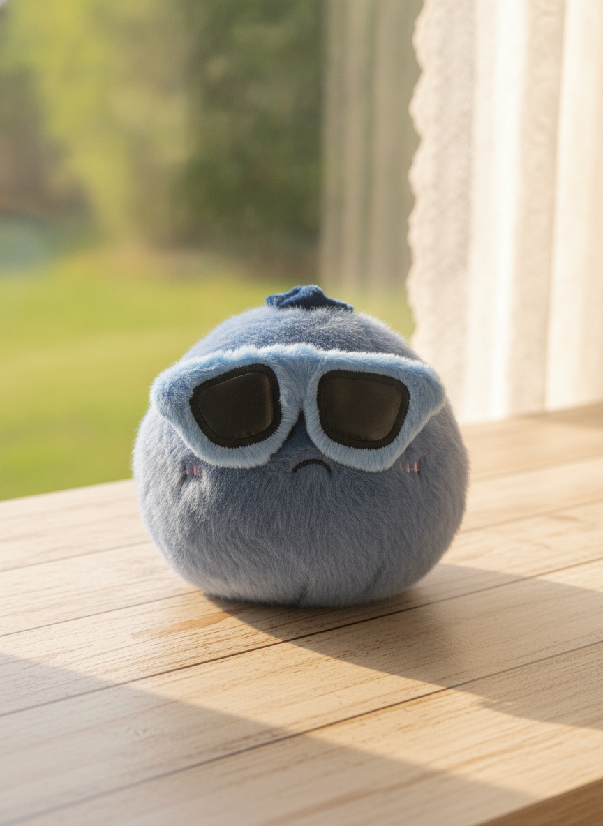 Cool Blueberry Plush Toy with Sunglasses (15cm)