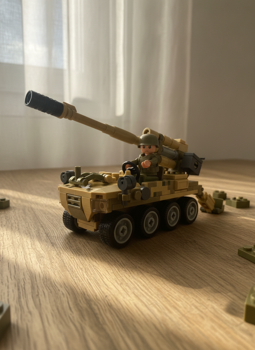Sluban ModelBricks ARMY M38-B0751 Self-Propelled Artillery