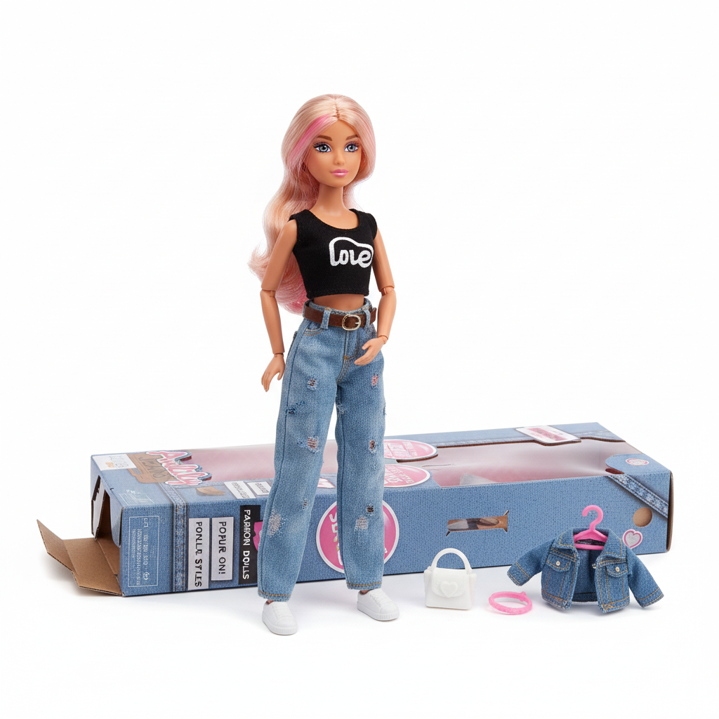 Anlily Multi-Style Jeans Series Fashion Doll