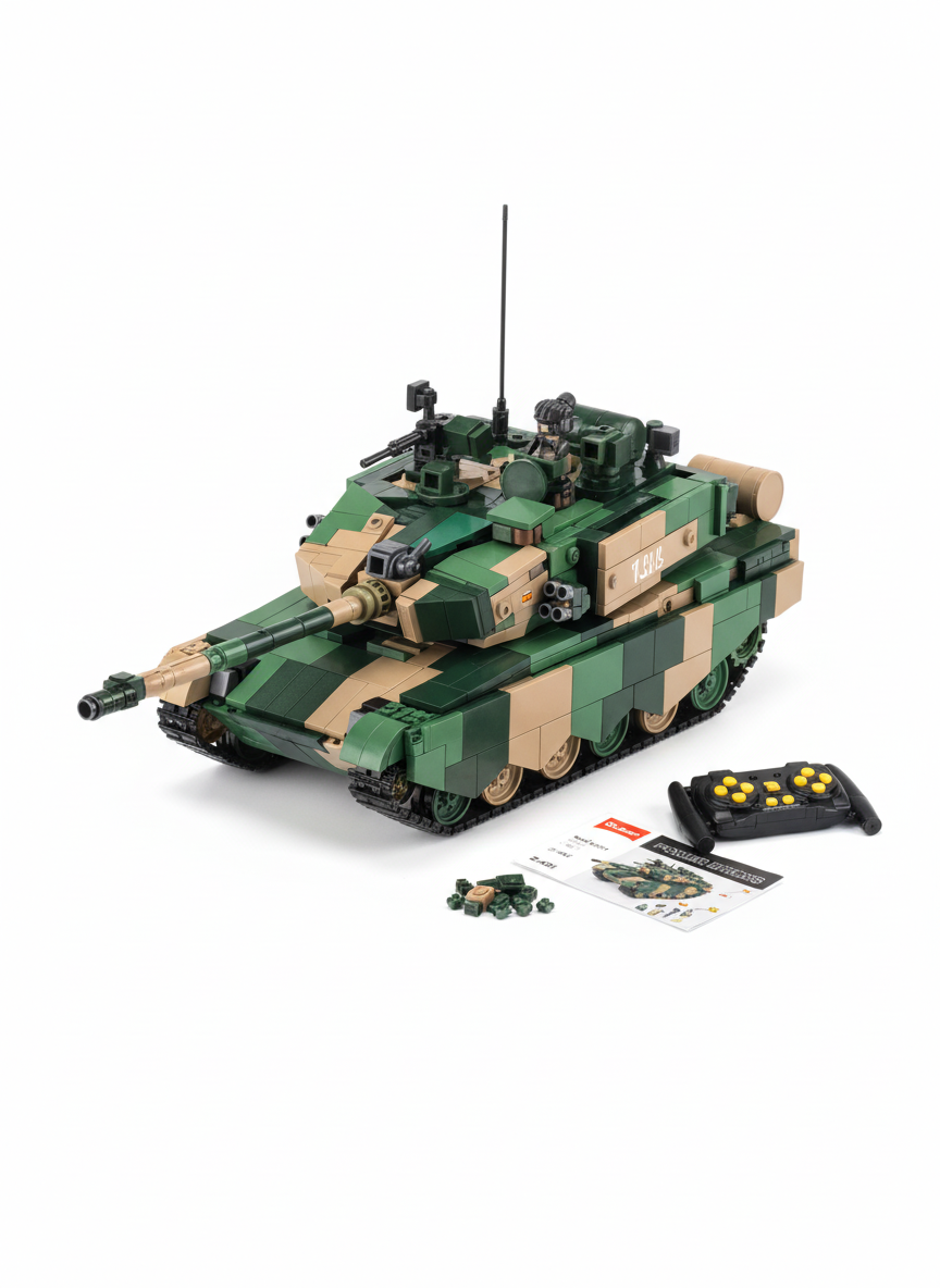 Sluban ZTZ-99AS 1/35 Scale RC Tank Building Block Set
