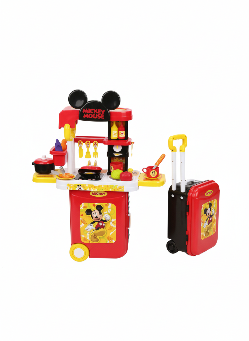 Mickey Mouse 3 In 1 Kitchen Travel Play Set