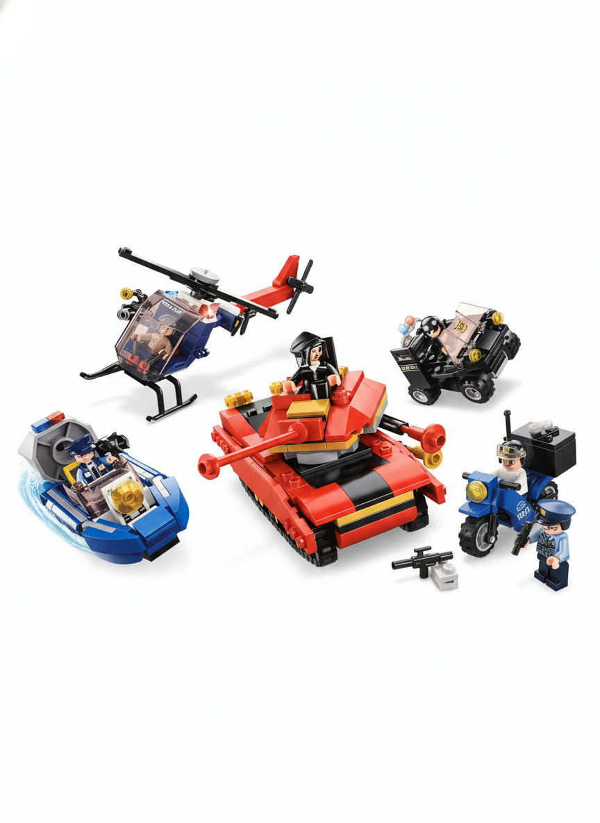 Police 4in1 Vehicles 460 PCS Lego