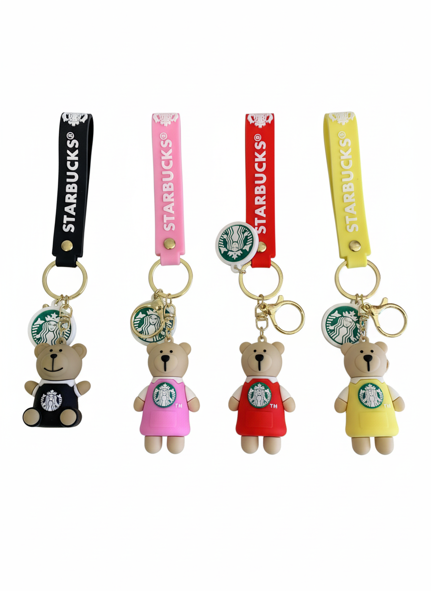 Starbucks Barista Bear Keychain Collection