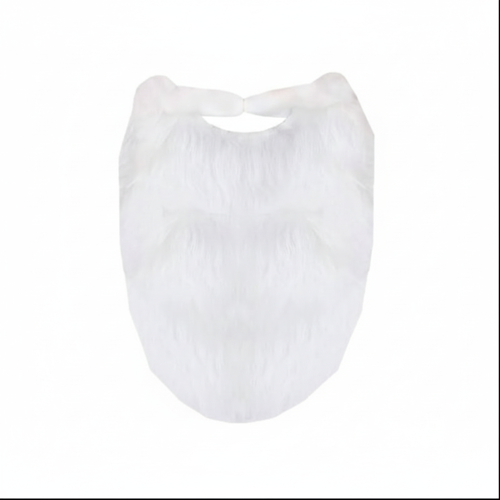 Deluxe White Faux Fur Costume Beard
