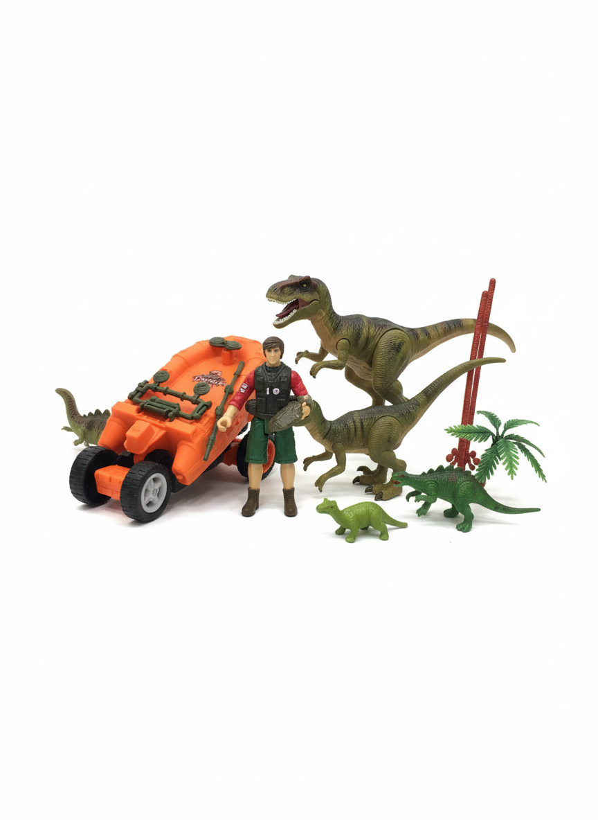 Dinosaur Park Dinosaur Play Set Orange Boat