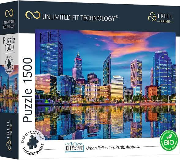 Trefl Prime Cityscape: Urban Reflection, Perth, Australia - 1500 Piece Puzzle