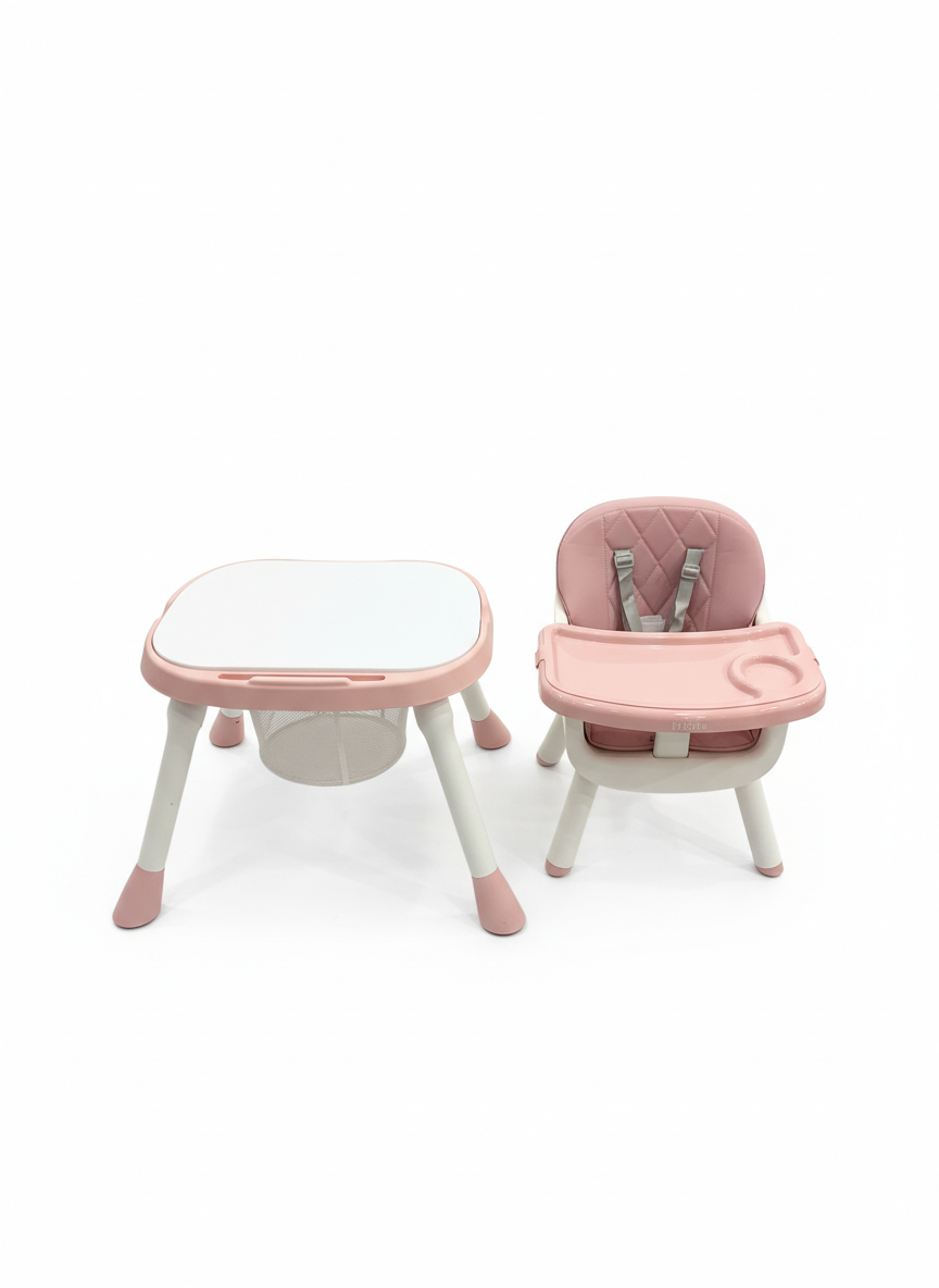 Kidilo 2-in-1 Convertible High Chair & Table Set