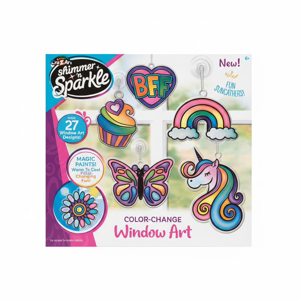 Cra-Z-Art Shimmer 'n Sparkle Color-Change Window Art
