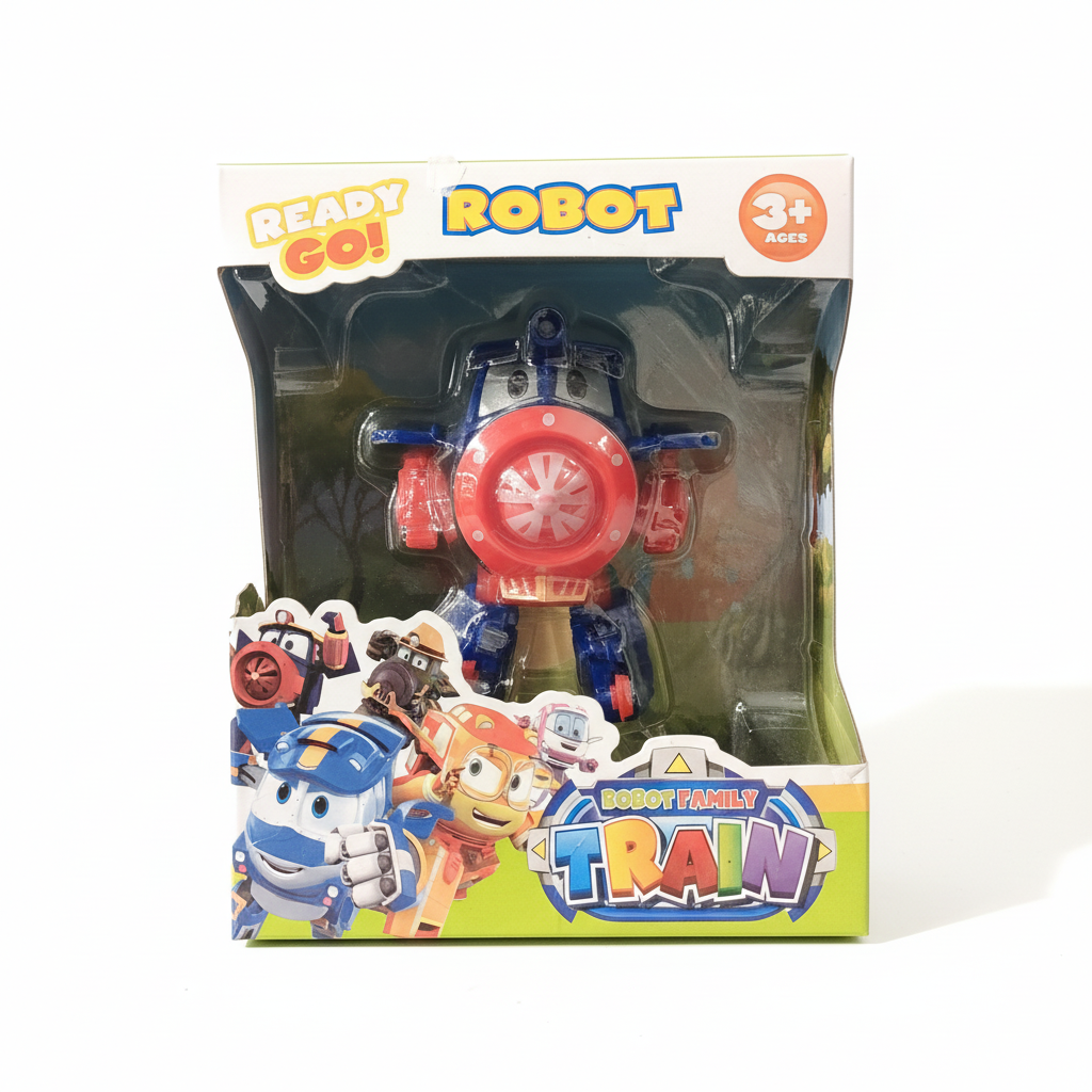 Ready Go! Robot Family Train Collectible Figures Set