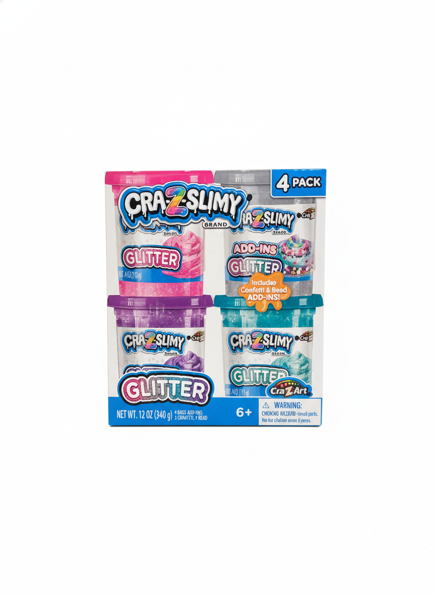 Crazy Slimy Glitter 4 Pack