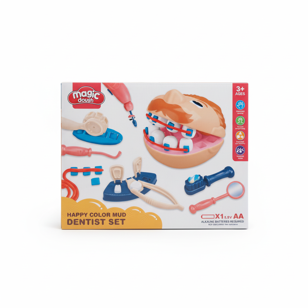 Magic Dough Happy Color Mud Dentist Set