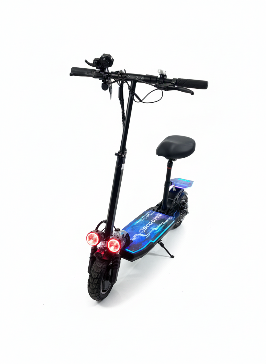LED Glow Electric Scooter with Seat