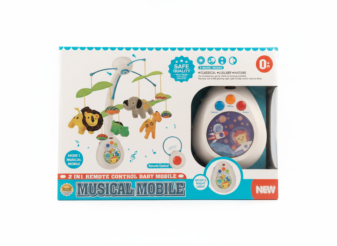 2 In 1 Remote Control Baby Musical Mobile