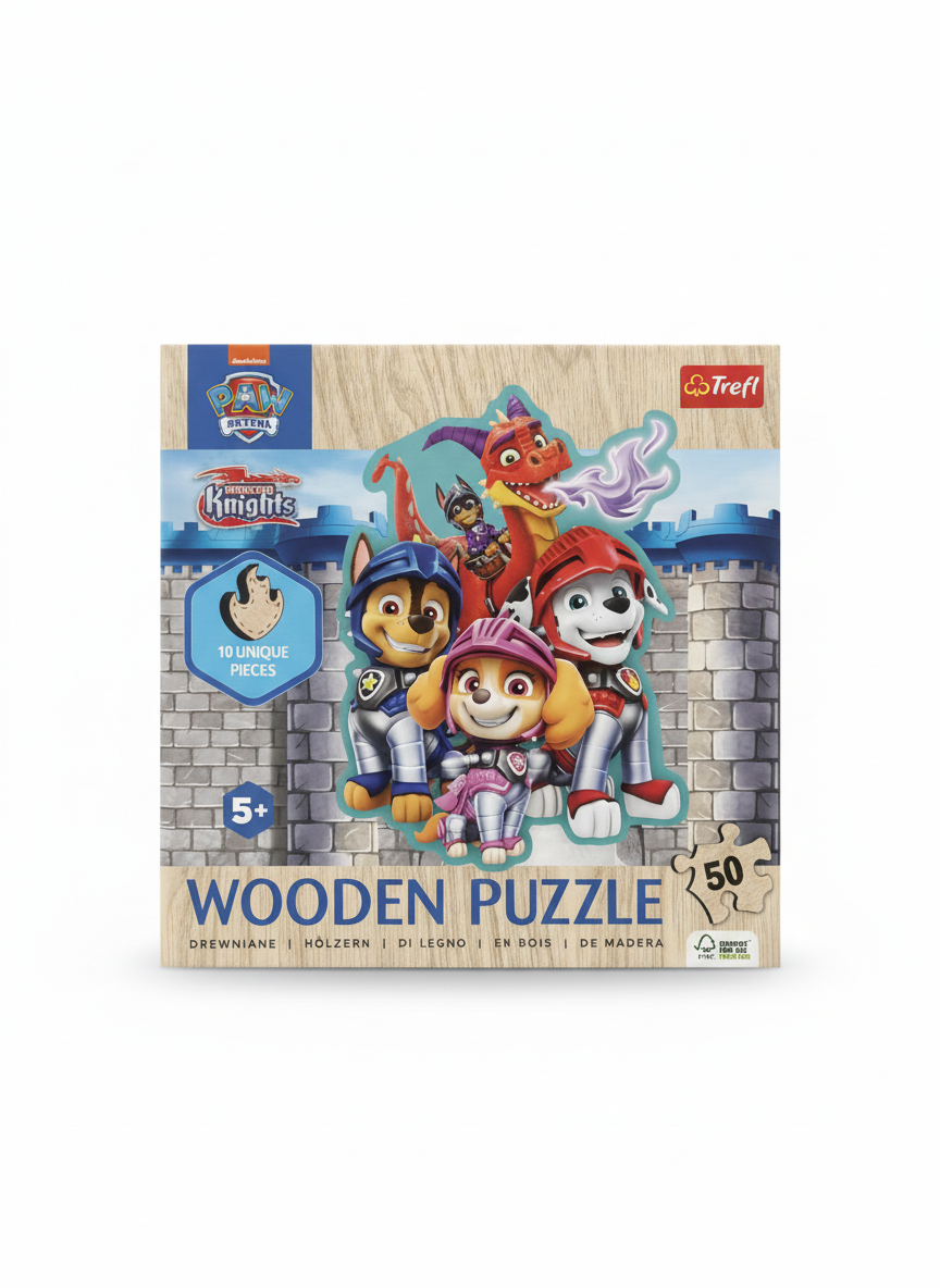 PAW Patrol Rescue Knights Wooden Puzzle 50 Pieces