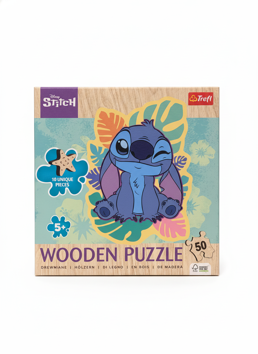Wooden Puzzle 10 Unique Pieces Trefl Puzzle 50 PCS