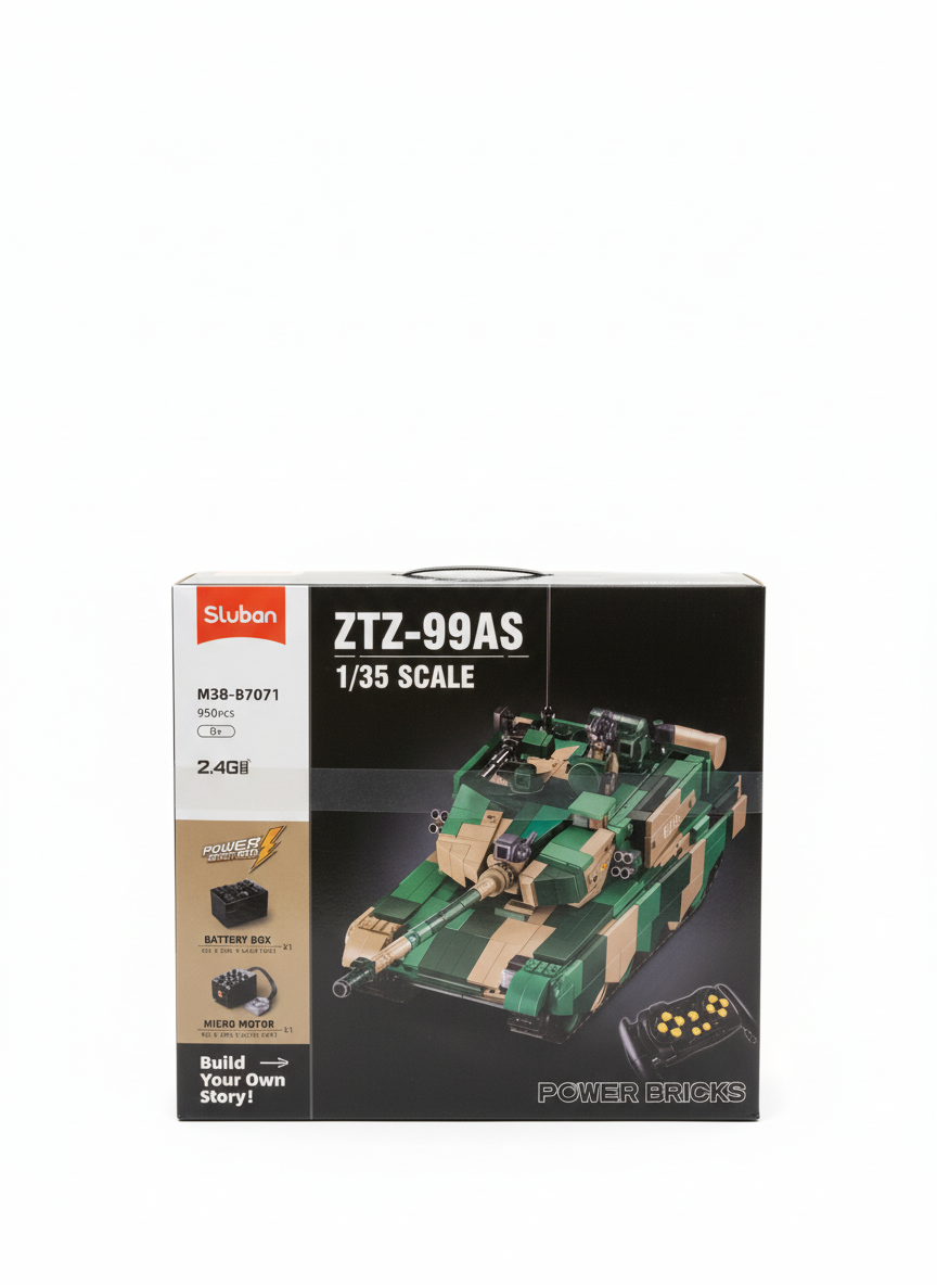 Sluban ZTZ-99AS 1/35 Scale RC Tank Building Block Set