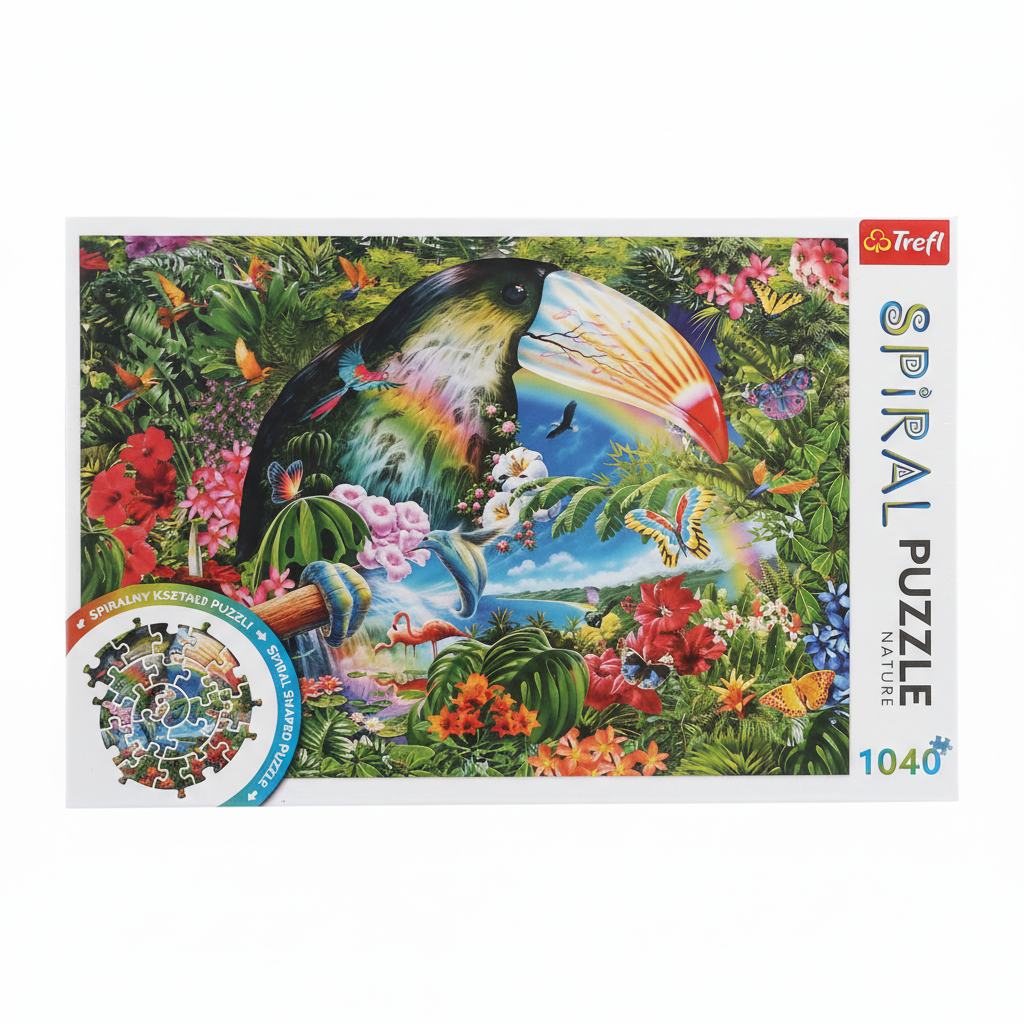 Trefl Spiral Puzzle Nature - Toucan & Rainforest, 1040 Pieces