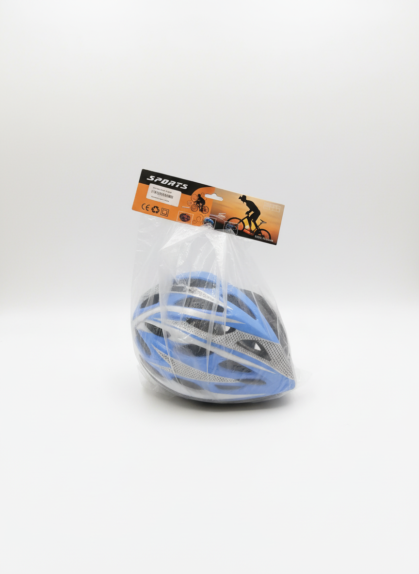 Bike Helmet Blue and Gray