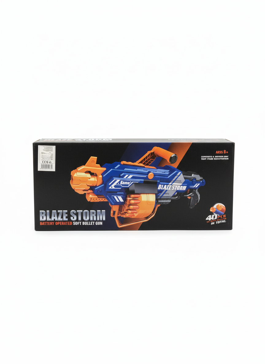 Blaze Storm Battery Operated Soft Bullet Gun 40 PCS Of Soft Bullets