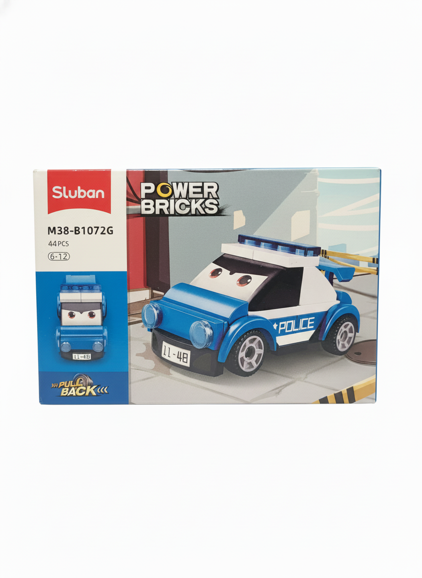 Sluban Power Bricks Pull Back Police Car M38-B1072G