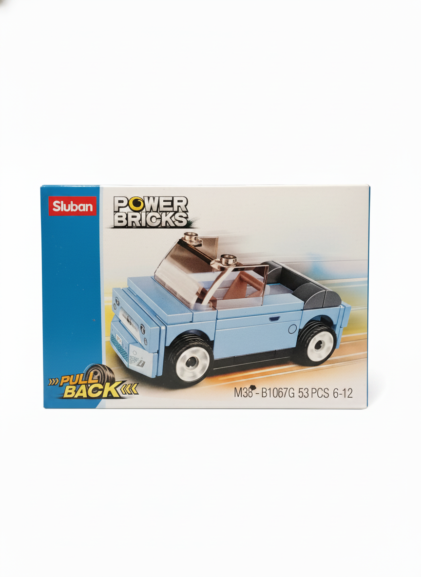 Sluban Power Bricks Pull Back Car M38-B1067G
