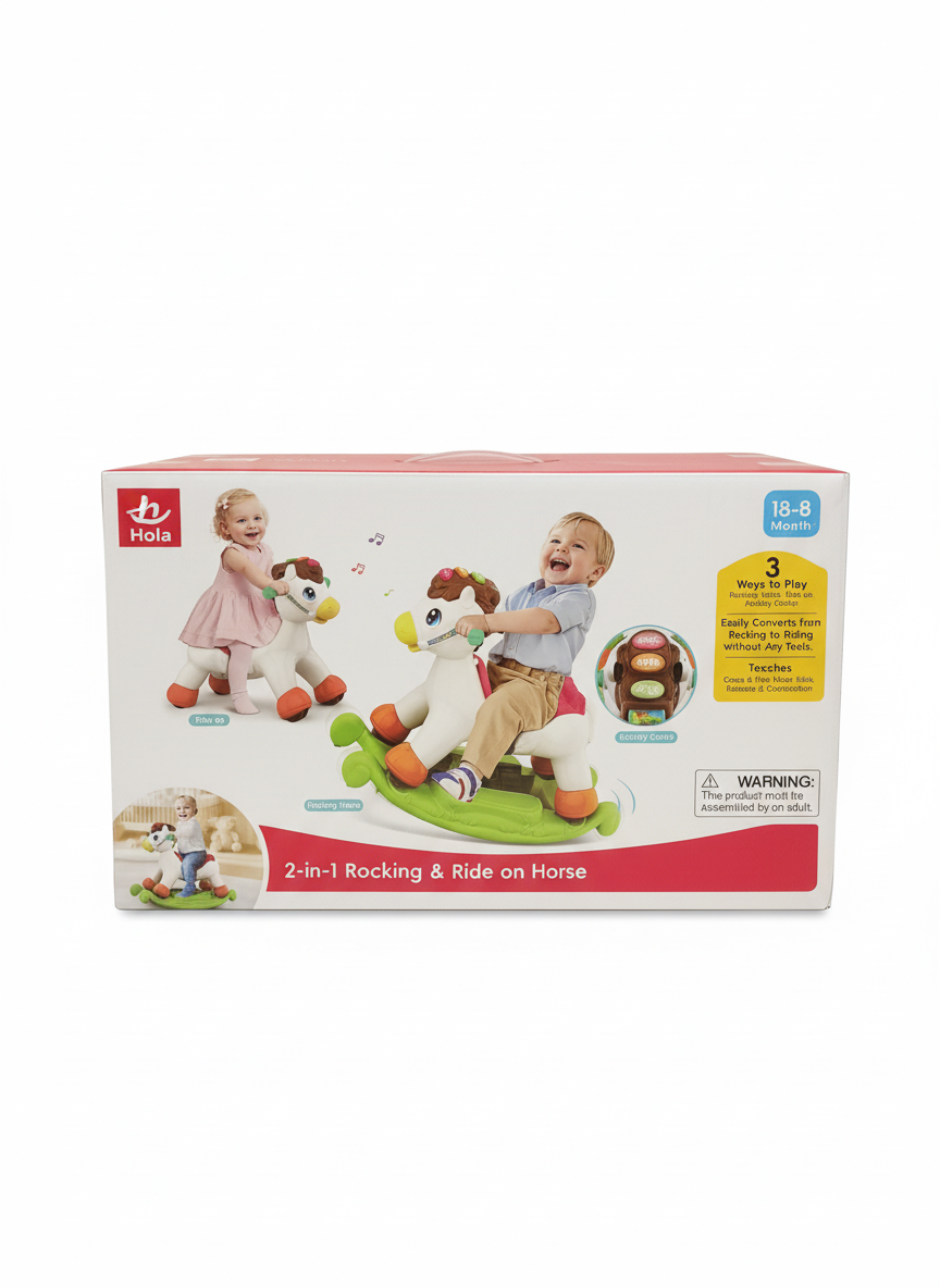 2-In-1 Rocking And Ride On A Horse 18-96 Months 3 Ways To Play