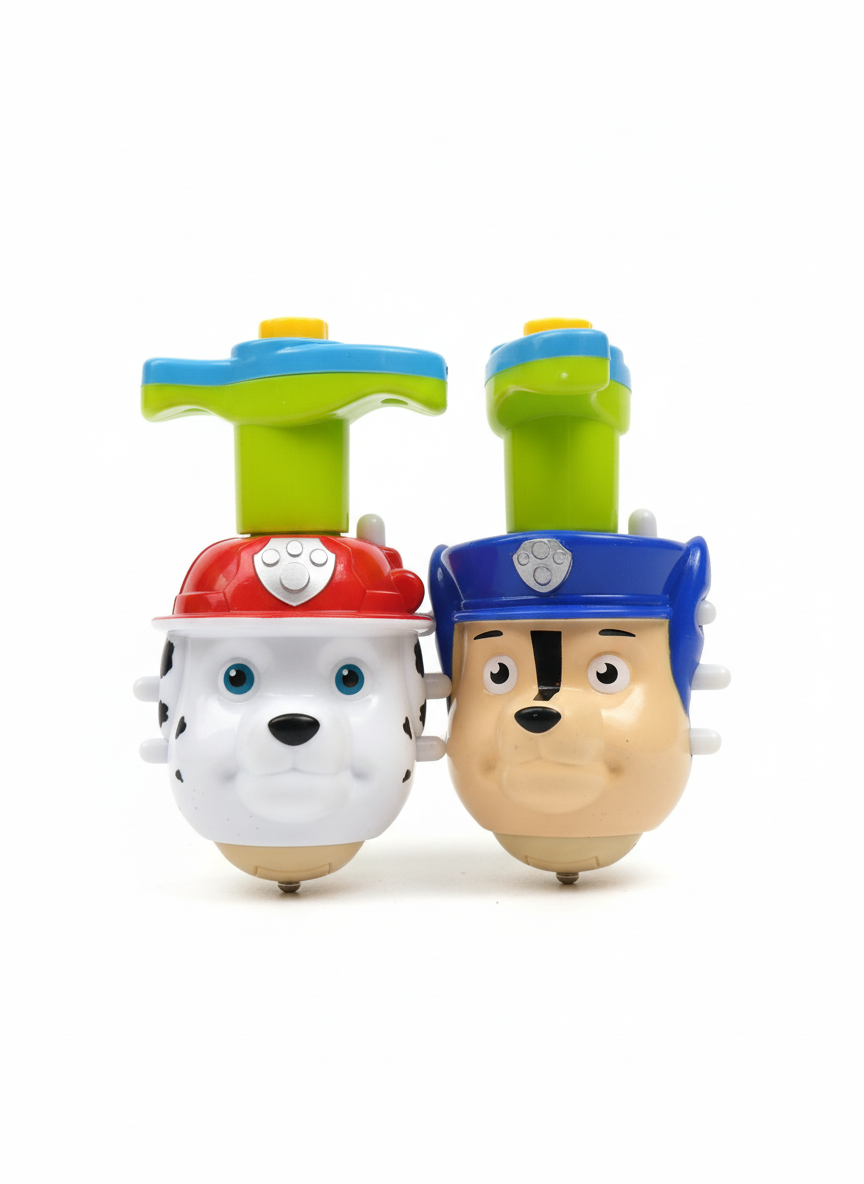 Paw Patrol Marshall & Chase Character Spinning Tops 1-Pack
