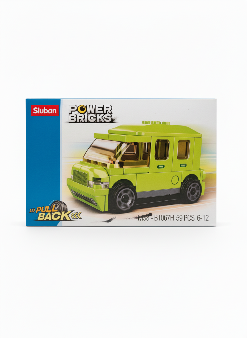Sluban Power Bricks Pull Back M38 - B1067H Van